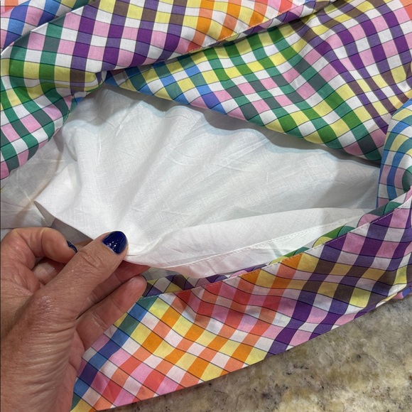 J. Crew Women’s rainbow gingham tie neck shift dress Multicolor Size 8 - Picture 8 of 10